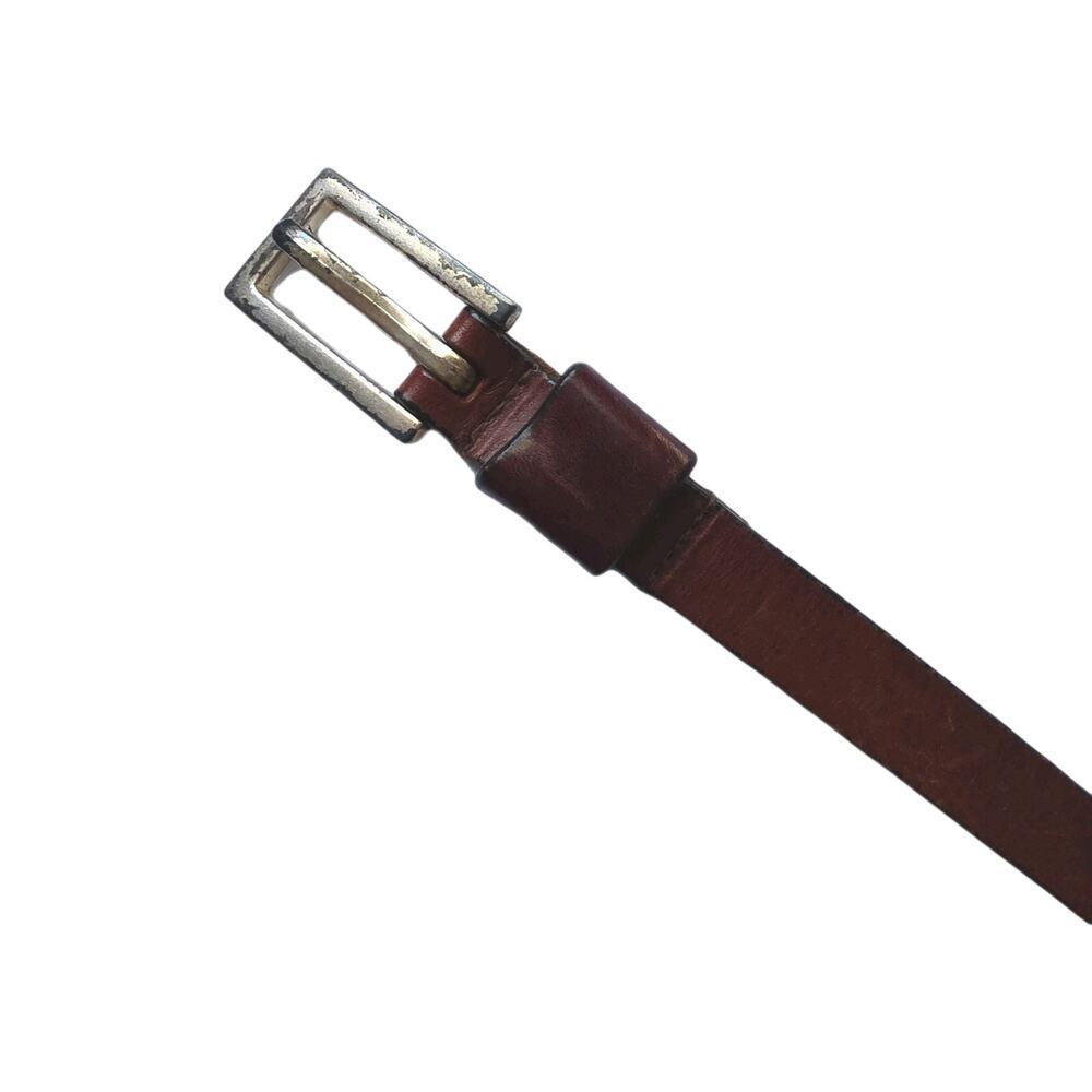 Kenneth Cole Skinny BrownGenuine Italian Leather Belt - Women's Size S Staple
